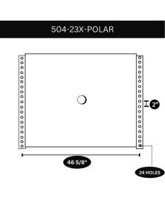 46-5/8" X 2" Upper Coupler Recessed Polar