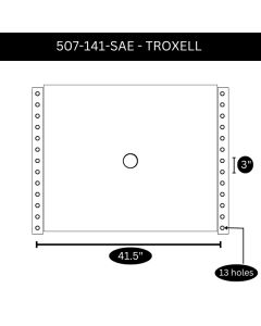 41.5" X 3" Troxell Upper Coupler Plate, C-C