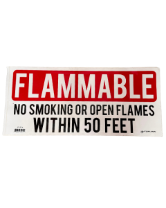 12" X 27" Flammable No Smoking Decal