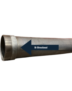 Bi-Directional Stainless-Steel Hose, 5" X 165" Male Thread 