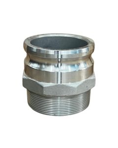 4" Aluminum Male Thread X 4" Male Adapter